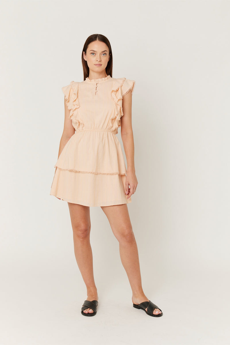 Berenice - Short Dress - Light Coral