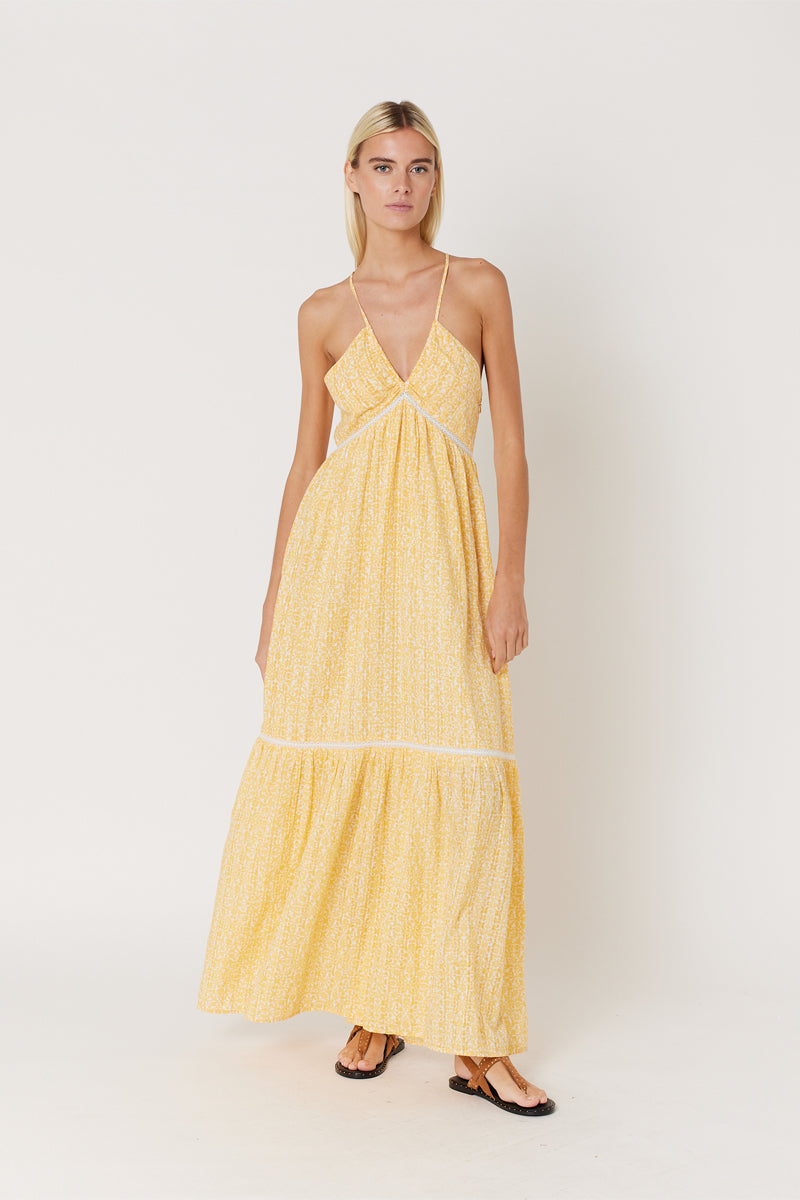 Berenice - Printed Strappy Maxi Dress - Sunshine