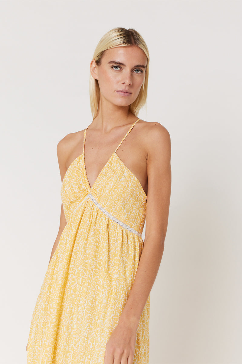 Berenice - Printed Strappy Maxi Dress - Sunshine