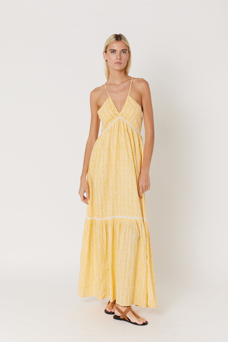 Berenice - Printed Strappy Maxi Dress - Sunshine