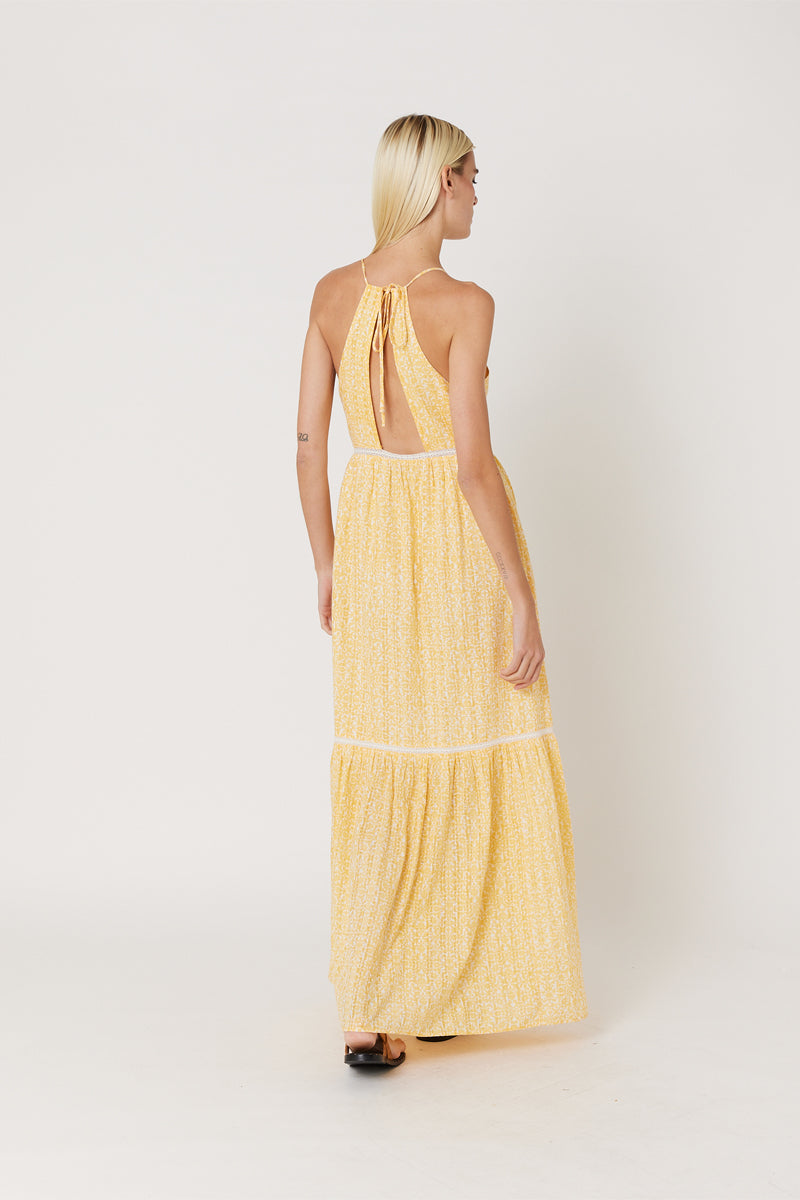Berenice - Printed Strappy Maxi Dress - Sunshine
