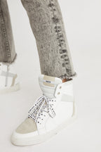 Berenice - Zapatillas Altas de Piel - Blanco