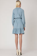 Short Plain Tencel Dress - Bleach