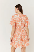 Berenice - Silk Skater Dress - Salmon