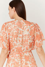 Berenice - Silk Skater Dress - Salmon