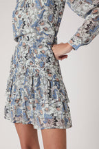 Berenice - Short Dress - Blue Flower