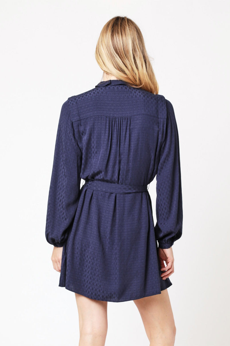Berenice - Plain Short Dress - Navy