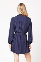 Berenice - Plain Short Dress - Navy