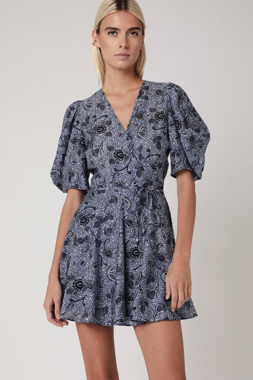 Robe Courte Imprimé Portefeuille - Santorini