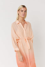 Berenice - Mid-Length Tie-Dye Dress - Brick