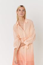 Berenice - Mid-Length Tie-Dye Dress - Brick