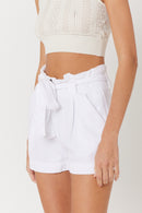 Short Denim Taille Haute - Off White