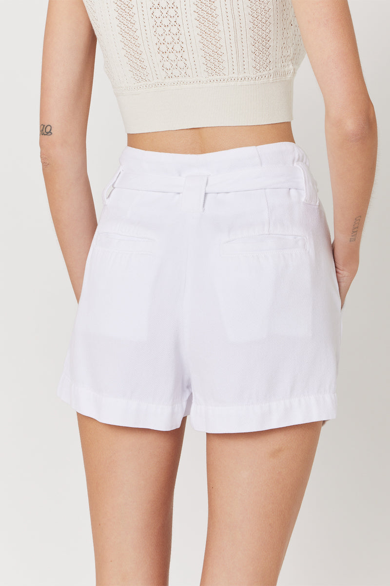 Short Denim Taille Haute - Off White