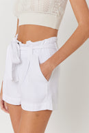 Short Denim Taille Haute - Off White