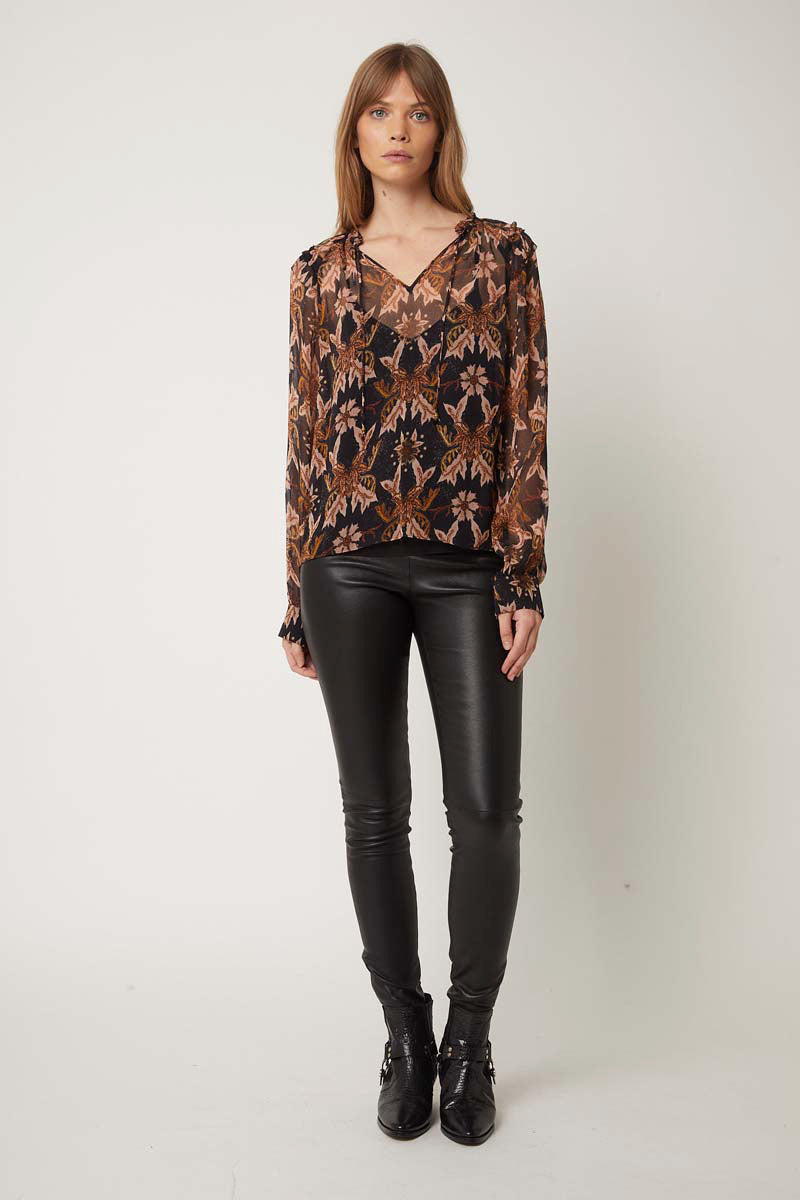 Blouse Col V Volants Epaules - Ottawa
