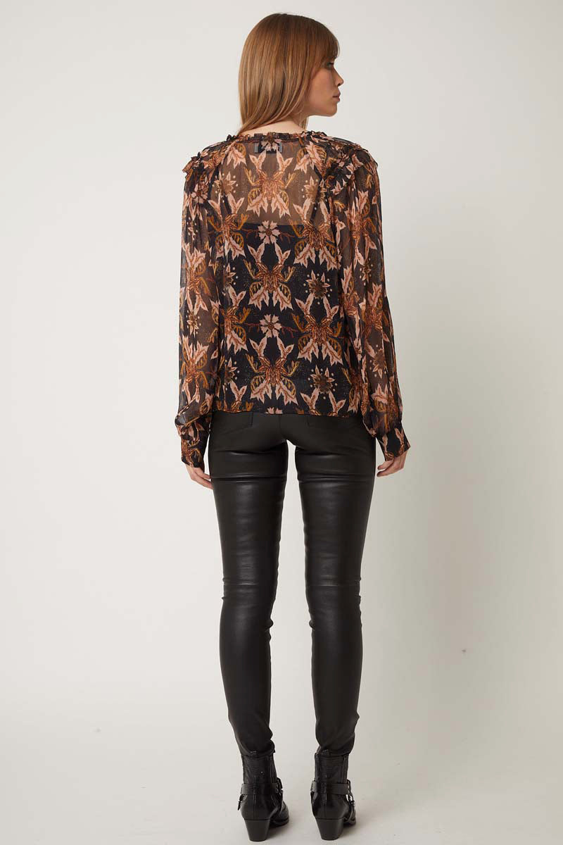 Blouse Col V Volants Epaules - Ottawa