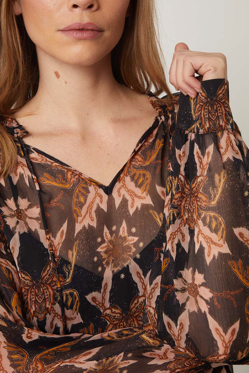 Blouse Col V Volants Epaules - Ottawa