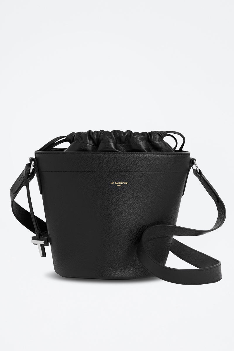 Le Tanneur - Pequeño Bolso Cubo de Cuero Gisèle - Negro
