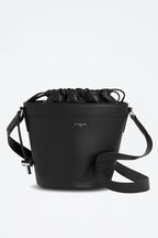 Le Tanneur - Pequeño Bolso Cubo de Cuero Gisèle - Negro