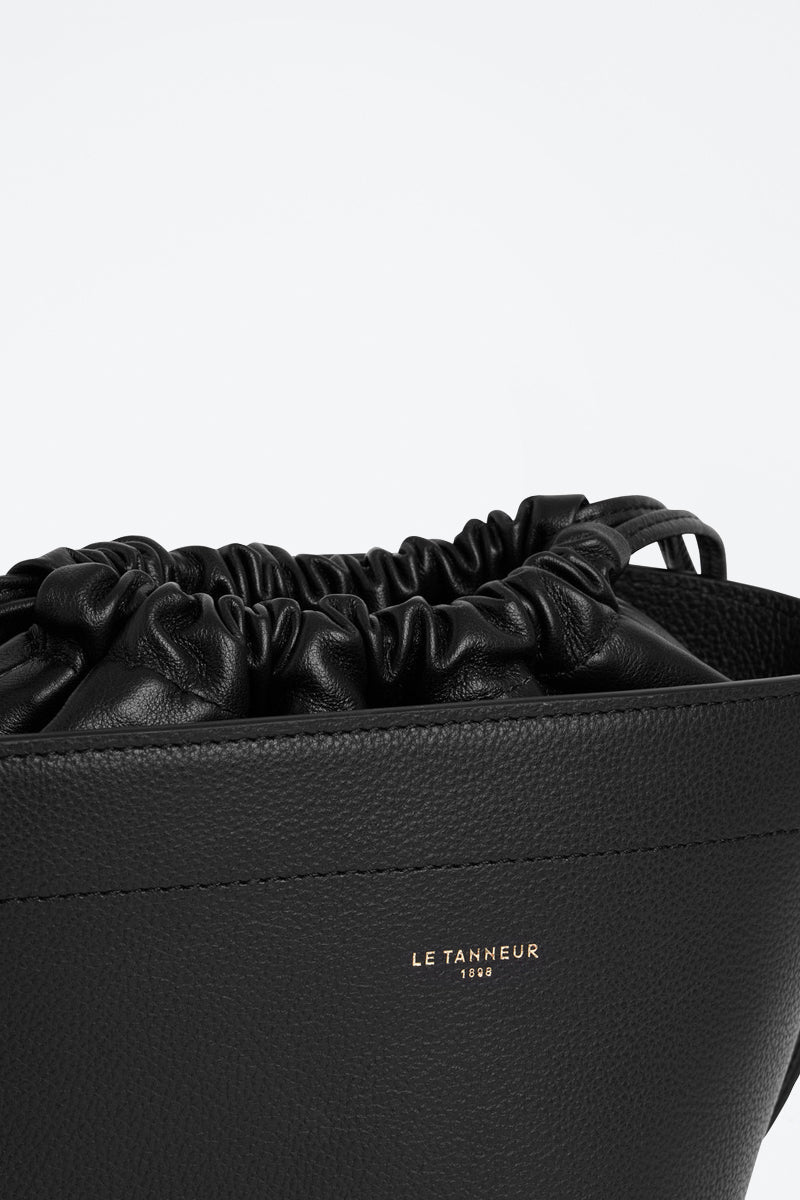 Le Tanneur - Pequeño Bolso Cubo de Cuero Gisèle - Negro