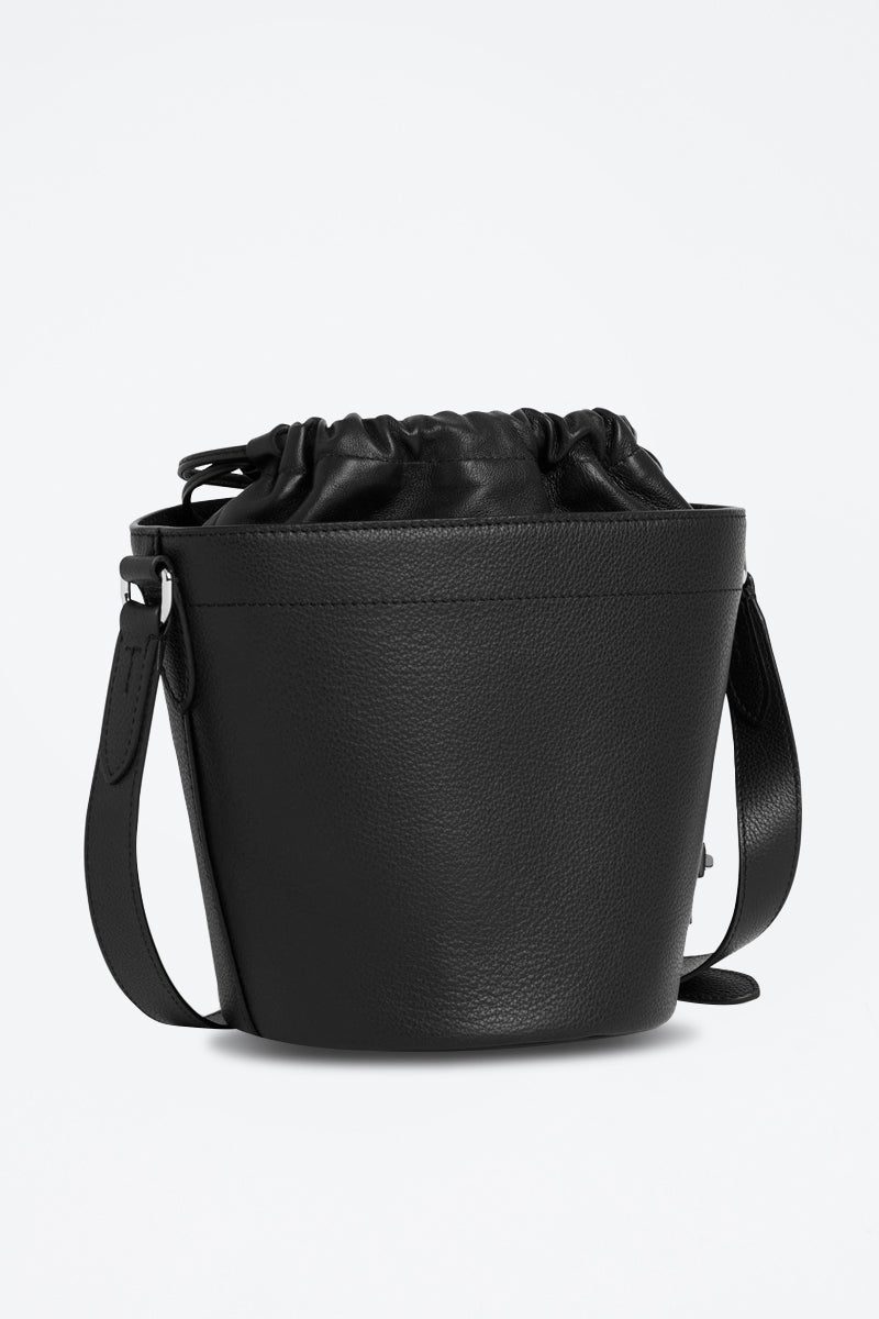 Le Tanneur - Pequeño Bolso Cubo de Cuero Gisèle - Negro