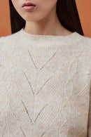 Suncoo - Jersey Plaia De Lana Y Alpaca - Beige Jaspeado