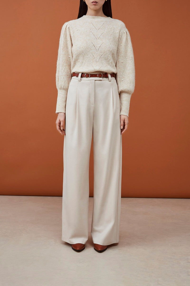 Suncoo - Jersey Plaia De Lana Y Alpaca - Beige Jaspeado