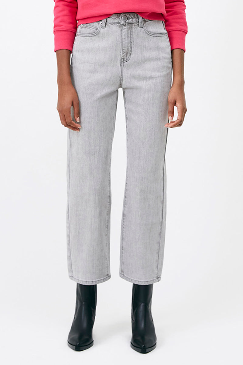 Vaqueros Robin de talle alto 7/8 - Gris claro