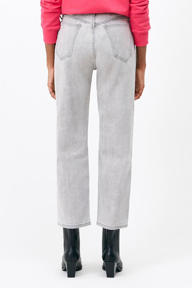 Robin 7/8 High-Waisted Jeans - Light Grey