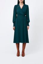 Vestido Midi Cabaret - Verde Oscuro