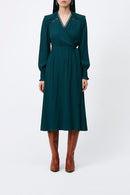 Vestido midi Cabaret - Verde oscuro