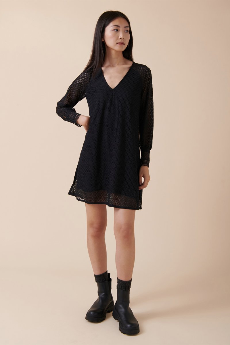 Ravalo Trapeze Dress - Black