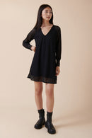 Vestido Ravalo Trapecio - Negro