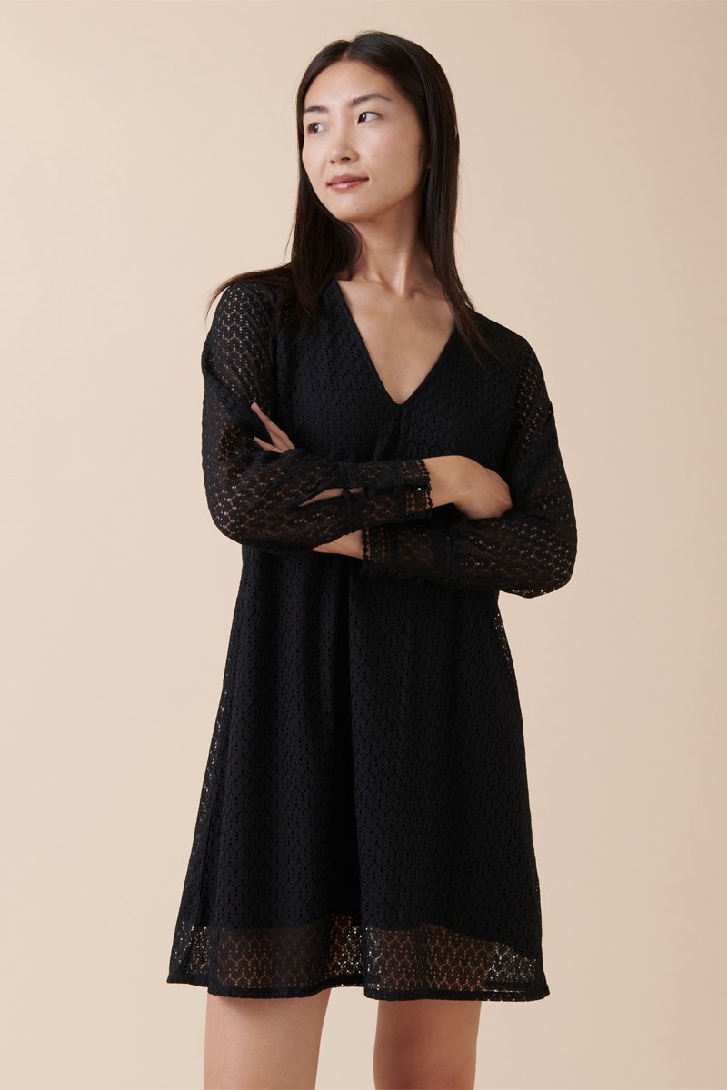 Vestido Trapecio Ravalo - Negro
