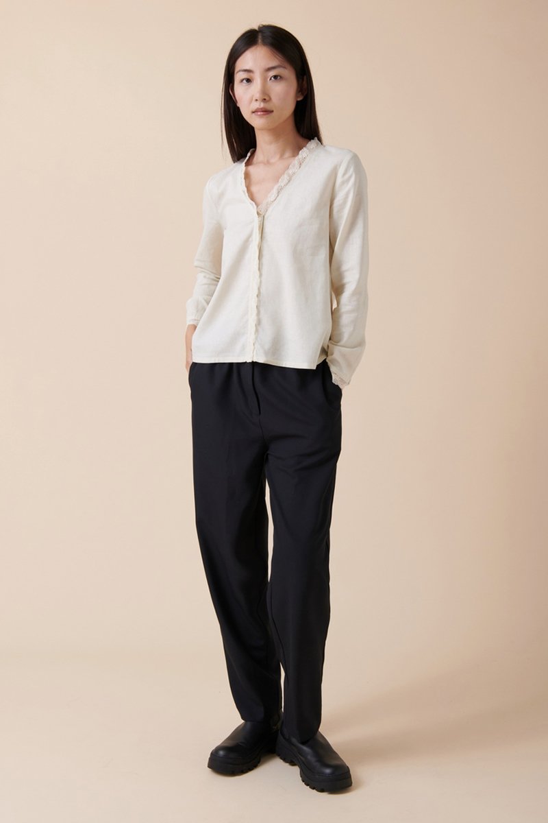 Linen Blouse Carda - Ecru