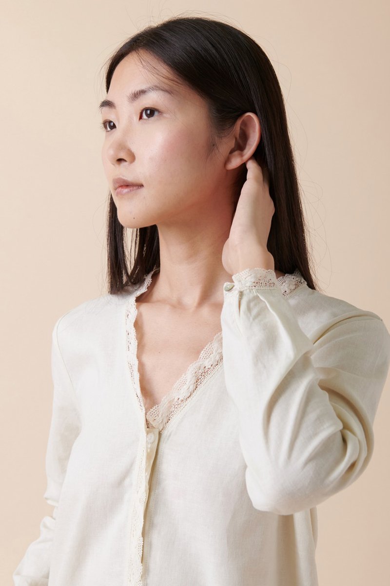 Linen Blouse Carda - Ecru