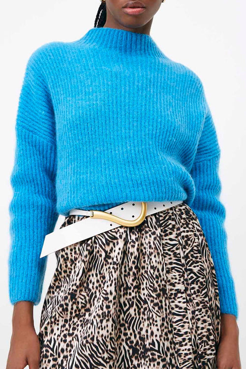 Adnala Leather Belt - White