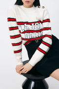 Pull Pastaga - Ecru Et Rouge