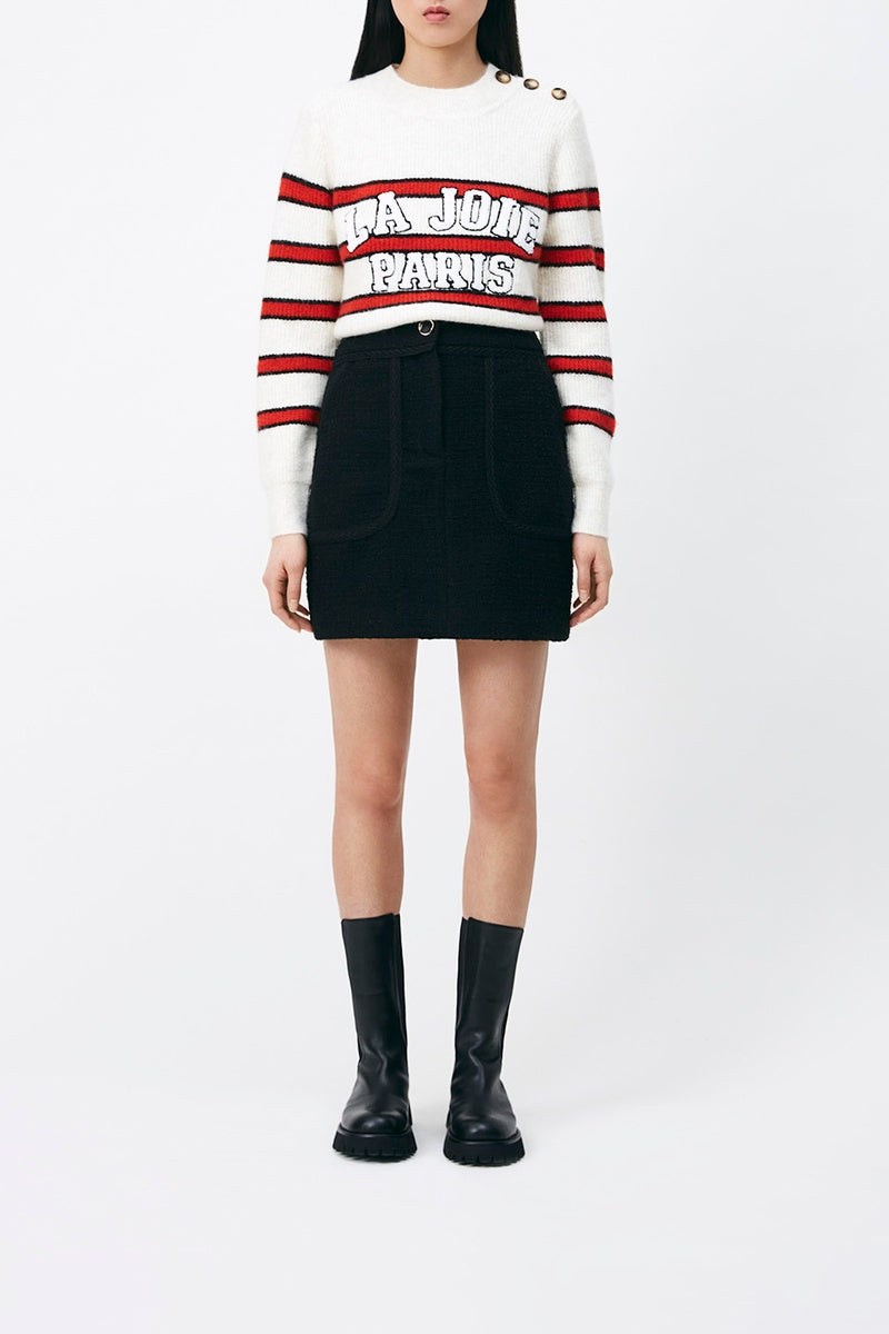 Pull Pastaga - Ecru Et Rouge