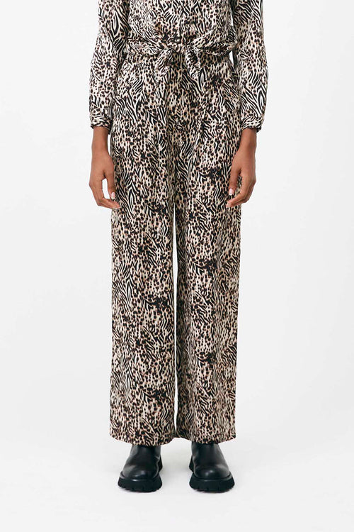 Jill High Waisted Trousers - Beige