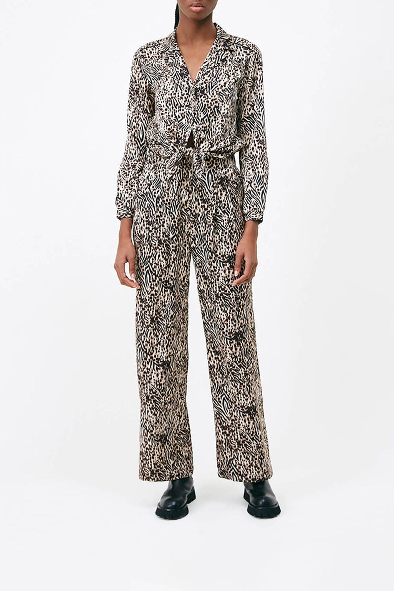 Pantalones Jill de talle alto - Beige