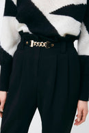 Pantalón Julio De Talle Alto - Negro