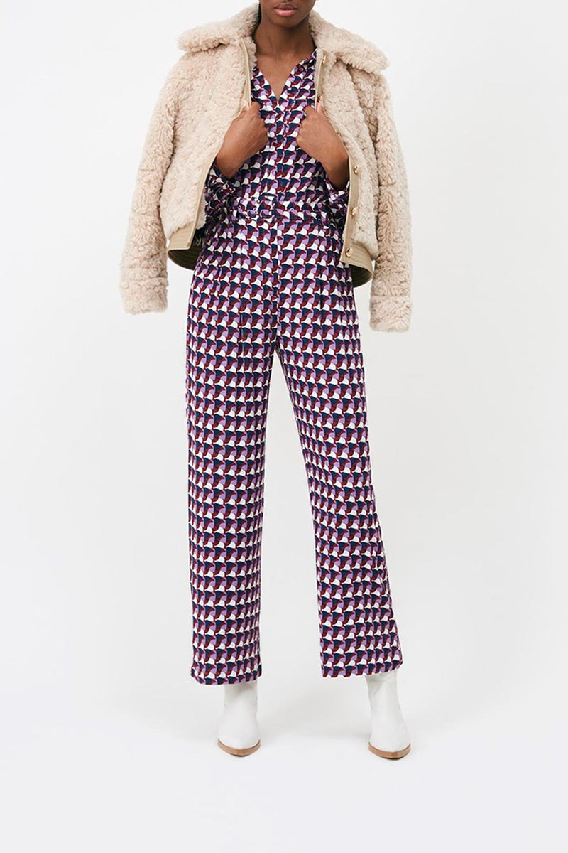 John High-Waist Trousers - Mauve