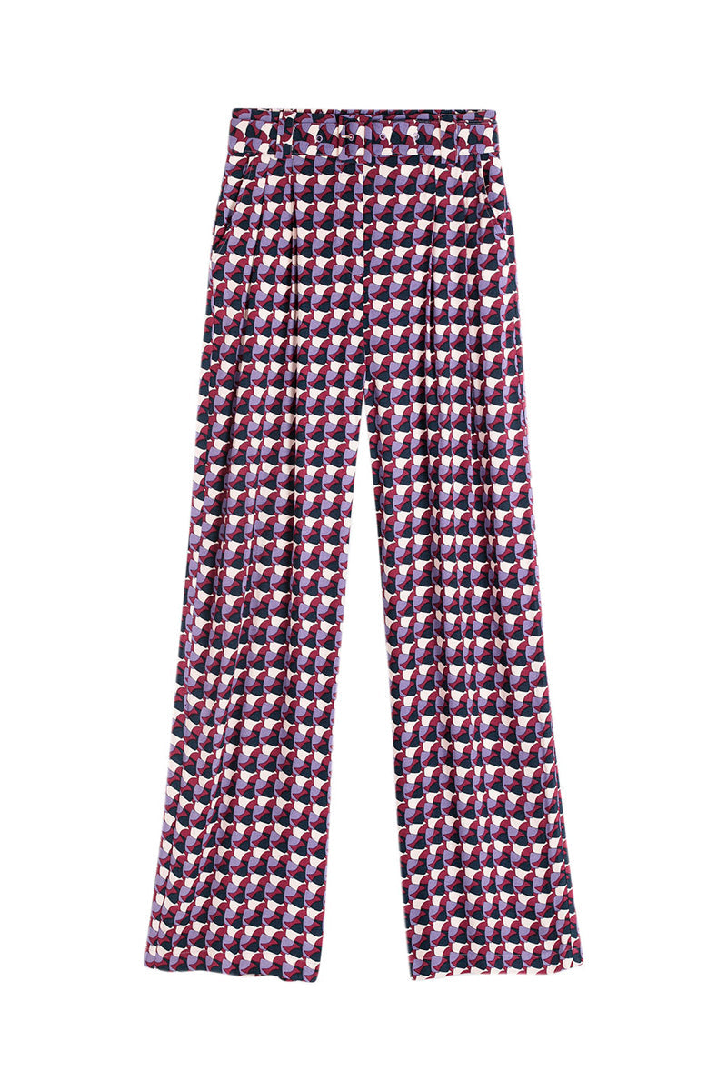 Pantalon Taille Haute John - Mauve