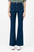 Romy High-Waist Jeans - Navy Blue