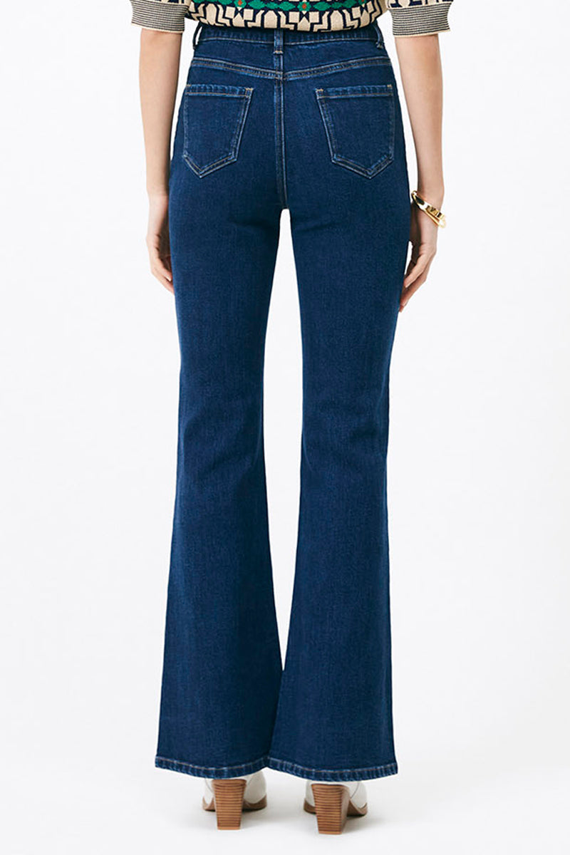 Romy High-Waist Jeans - Navy Blue