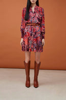 Vestido camisero Chadia - Burdeos