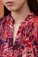 Vestido camisero Chadia - Burdeos