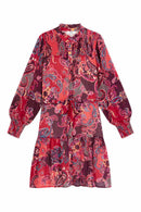 Vestido camisero Chadia - Burdeos