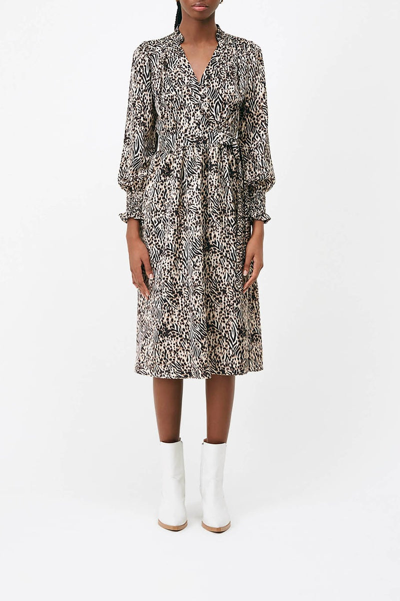 Carrie Midi Dress - Beige